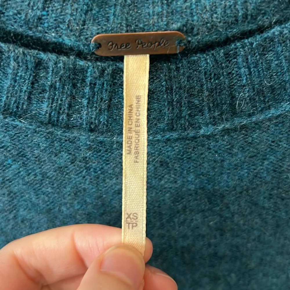 Free People Teal Sweater XS - Picture 5 of 5